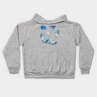 Snowfox and Snowowl Sticker Pack Kids Hoodie